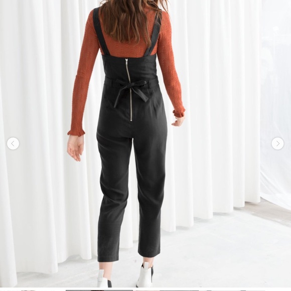 & Other Stories Jumpsuit Overall Belted Black - Picture 2 of 5